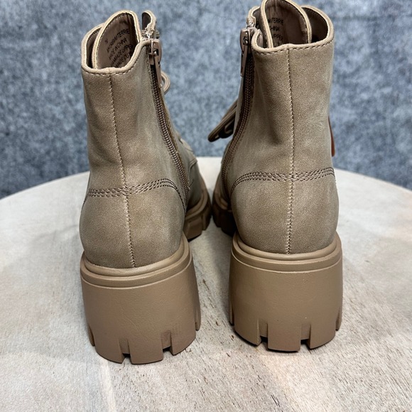 MIA Metri Boot Tan Womens 7 Lug Sole Combat Ankle Boots - Picture 9 of 13